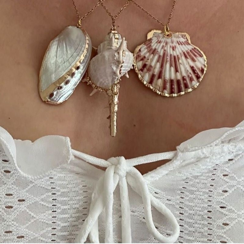 Natural Seashell Pendant Necklace | Endless Summer Club